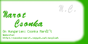 marot csonka business card